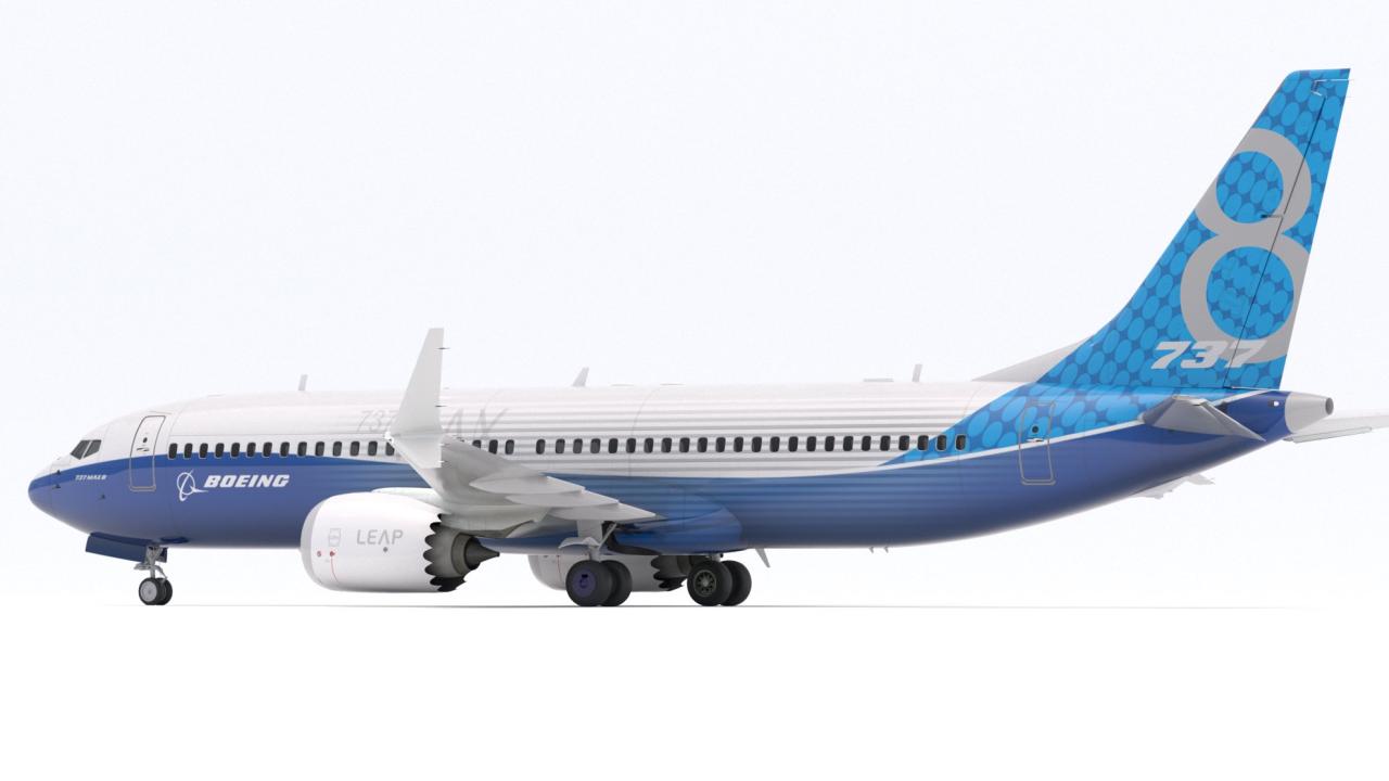 Boeing 737-800 MAX House Livery 3d models