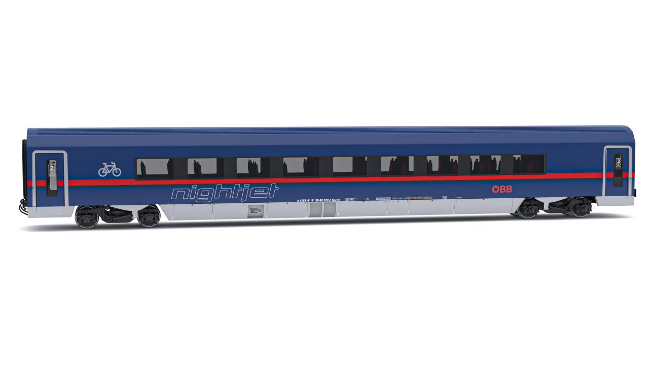 Passenger Train OBB Nightjet Collection 4 3d models