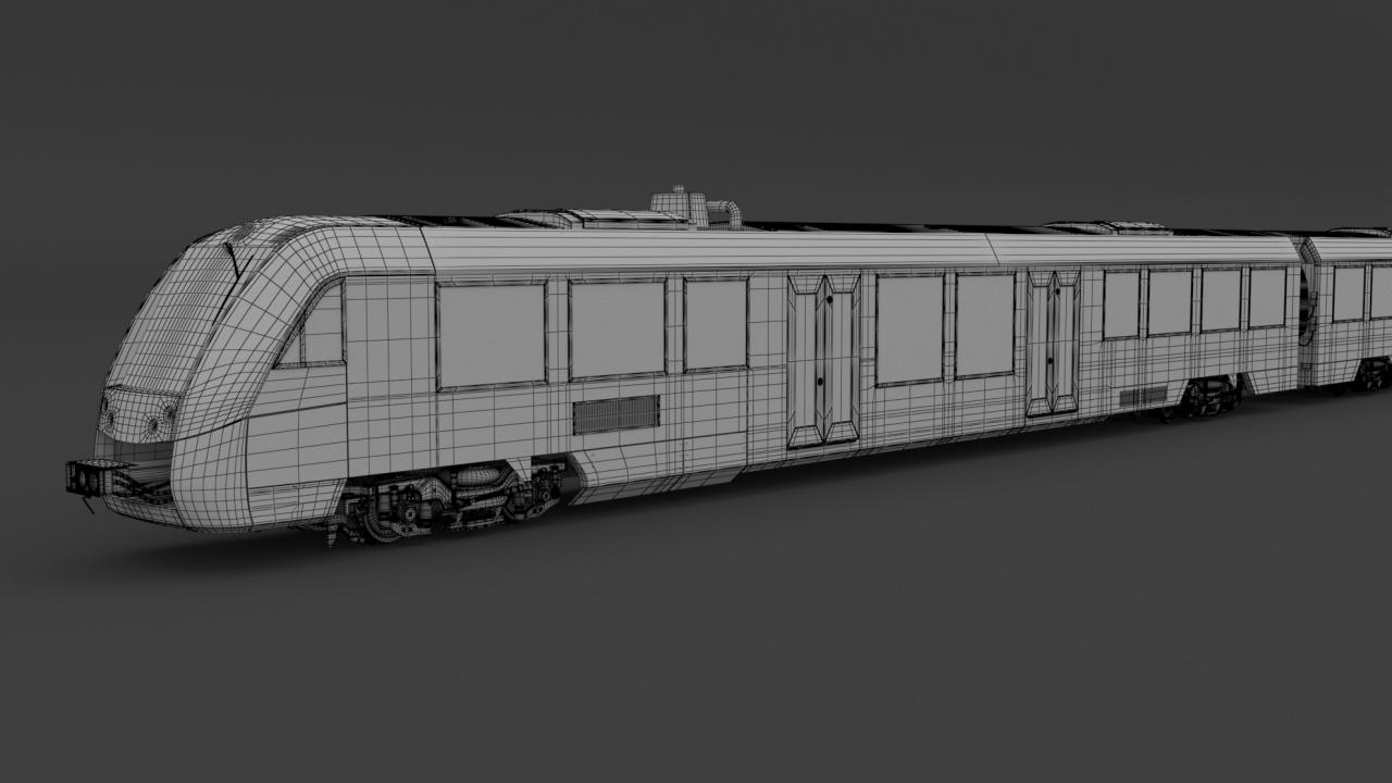 DB Regio Alstom Coradia LINT 81 Train 3d models