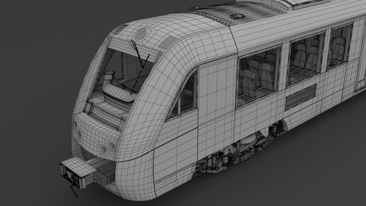 DB Regio Alstom Coradia LINT 81 Train 3d models