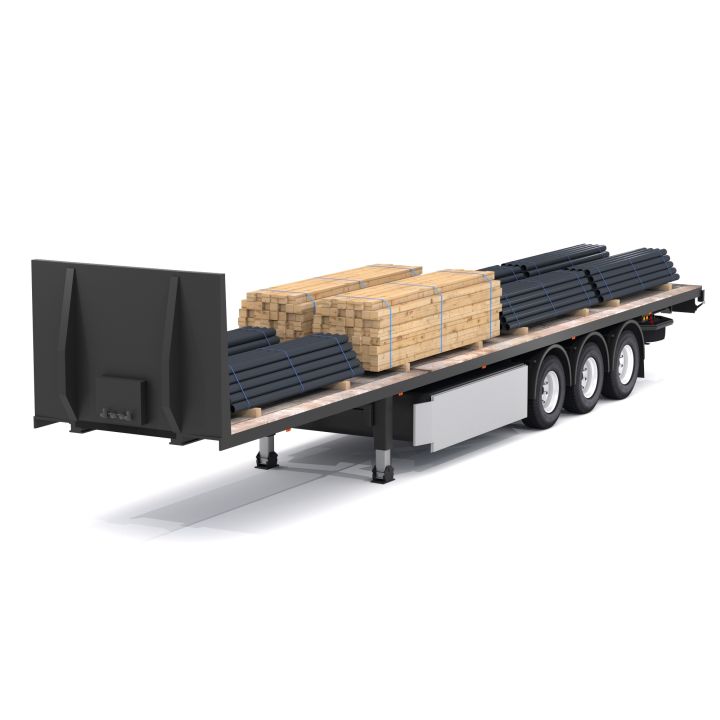 Industrial Trailer 02 3d models