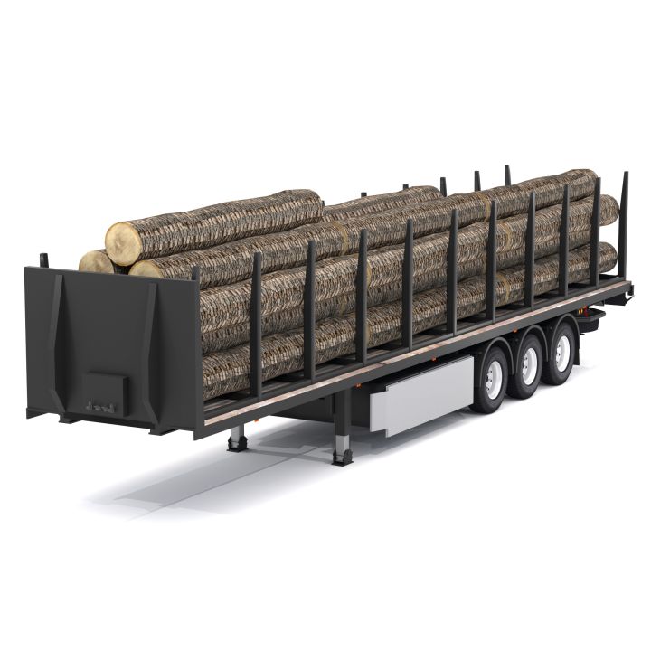 Timber Trailer 3d models