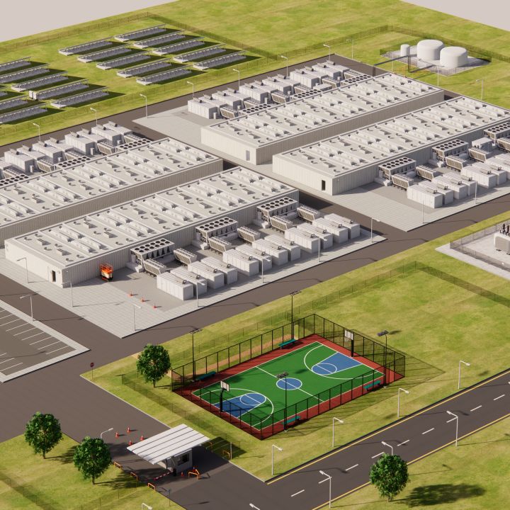 Huge Data Center Area 3d models